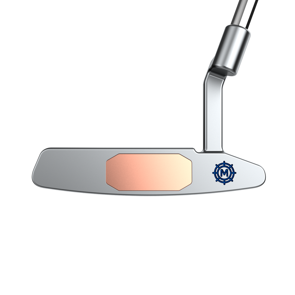 Charleston Putter Plumbers Neck with Copper Insert and Smooth Cut